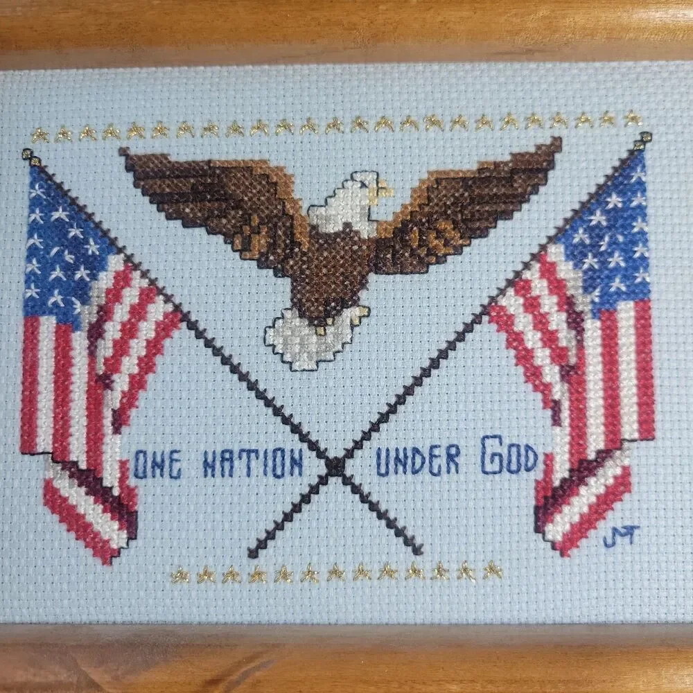 Vtg Framed Needlepoint 